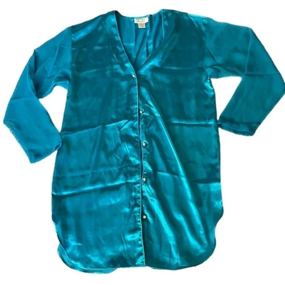 Victoria’s Secret Slip Womens Medium Vintage Gold Label Mesh Victorian Classy - Picture 10 of 13